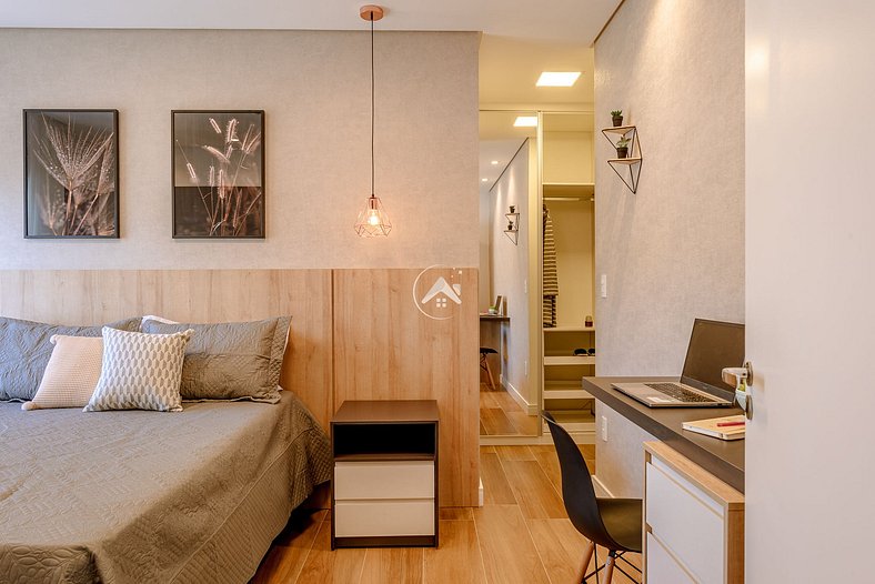 Moderna cobertura duplex com 4 suítes em condomínio com laze